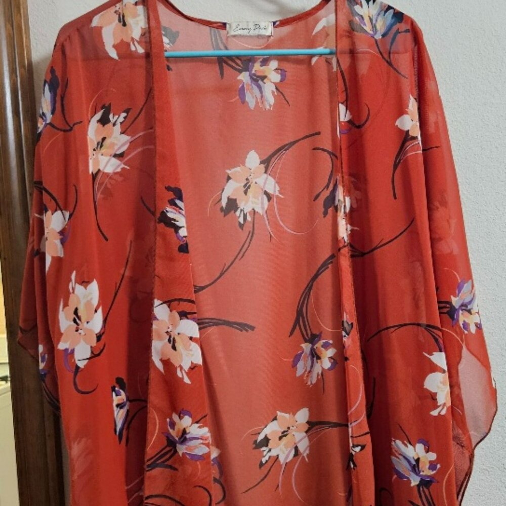 Emory Park Sheer Kimono-Size XL